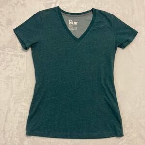 Nike Turquoise Blue Womens V-neck Medium
